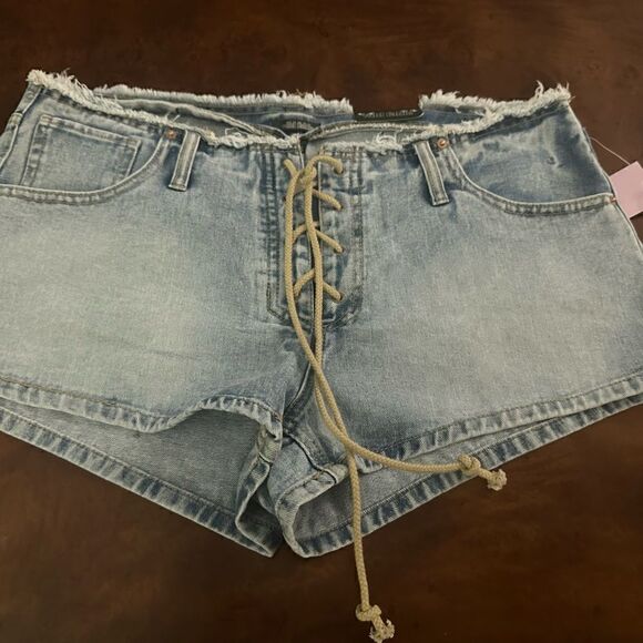 Wild Fable Lace Up Front Jean Shorts Size 8 or Size 14 NWT - Picture 8 of 15